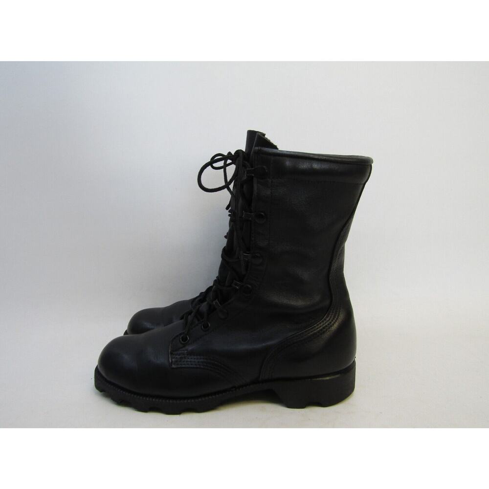 Ro Search Mens Sz 6 R Black Leather Soft Toe Laces Tactical Work Boots